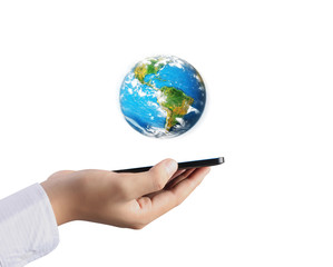 Modern mobile phone in  hand