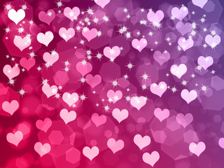 Valentine's background with hearts