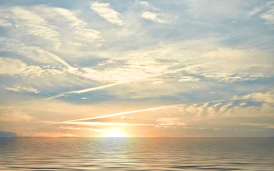 Obraz premium Evening sunset