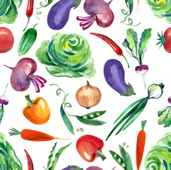 Vegetables Seamless Pattern