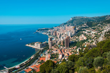 Fototapeta na wymiar Monte Carlo Widok na letni dzień