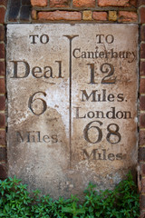 Milestone to London, Canterbury and Deal