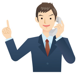 電話をしているビジネスマン