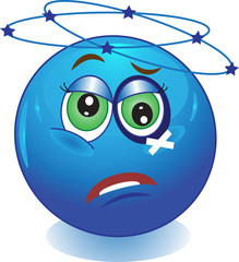 Obraz premium Смайлик. Драка. Боль