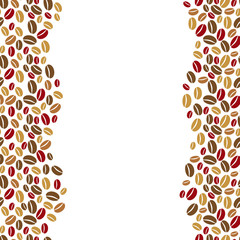 The coffee beans vertical border