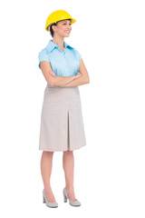 Smiling attractive architect posing