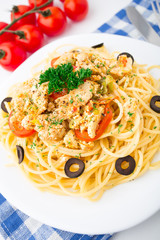 Pasta with chicken brest