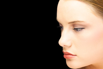 Naklejka premium Perfect thoughtful model posing