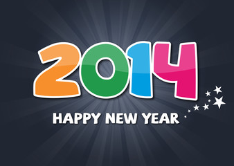 2014 Greeting card - Happy New Year