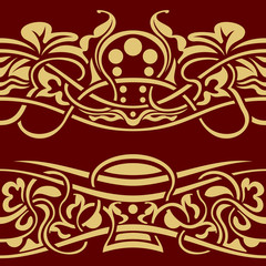 Floral seamless border