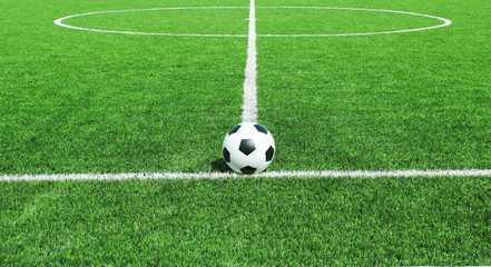 Soccer football field stadium grass line ball background