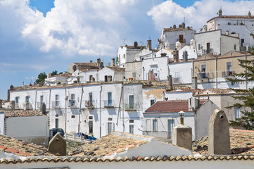 Panoramic view of Monte Sant'Angelo. Puglia. Italy.