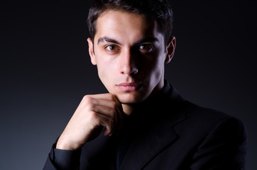 Obraz premium Handsome man in studio shooting