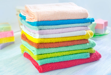 Assortment of soap and towels