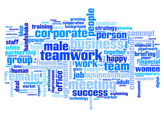 Fototapeta premium Business text cloud