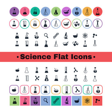 flat icon science