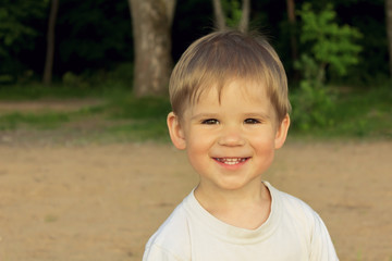 Portrait of cute smiling kid