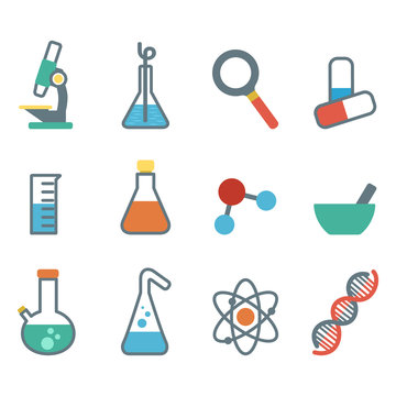flat icon science