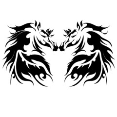 Obraz premium horse tattoo