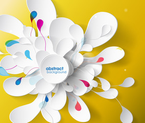 Abstract background with paper flower.