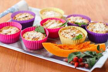 cheese muffins with pumpkin