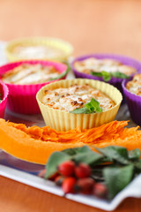 cheese muffins with pumpkin