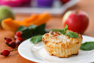 cheese muffins with pumpkin