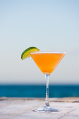 Fresh cocktail on the beach