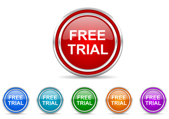 free trial icon set