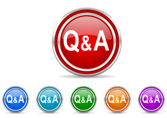 question answer icon set