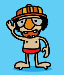 Man  character design  vector illustration