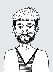 Man  character design  vector illustration