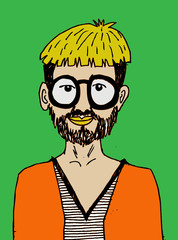 Man  character design  vector illustration