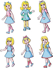 set of cute dolls