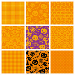 ハロウィン　広告　背景　セット