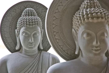 Photo sur Plexiglas Anti-reflet Bouddha face of old imgae of buddha statue Thailand temple