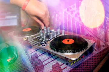 Naklejka premium mixinq dj console