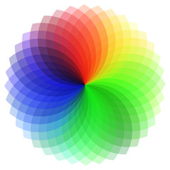 Fototapeta premium Wentylator koloru koła kolorów dla projektu na białym tle