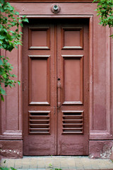 Brown old door