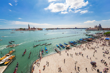 Obraz premium Panoramic view of famous Canal Grande in Venice, Italy, Europe