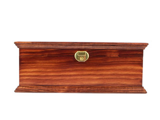 wooden box isolated on white background