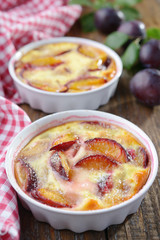 Plum clafoutis