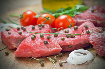 Beef steak   - Tagliata pepe verde