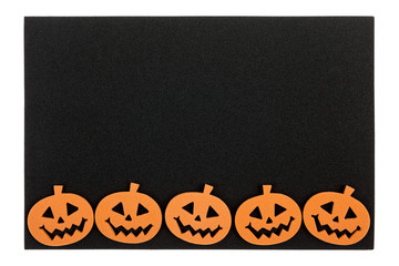 Black foam halloween mat with jack o lanterns