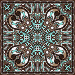 Traditional ornamental floral paisley bandanna