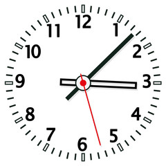 vector illustration of clock face
