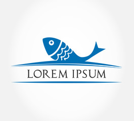 Fish symbol. Vector illustration.