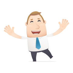 manager in various poses for use in advertising, presentations,