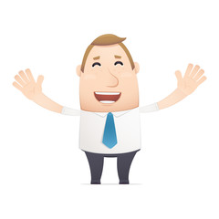 manager in various poses for use in advertising, presentations,