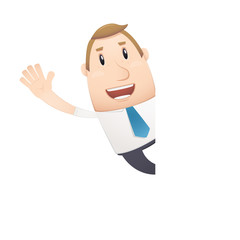 manager in various poses for use in advertising, presentations,